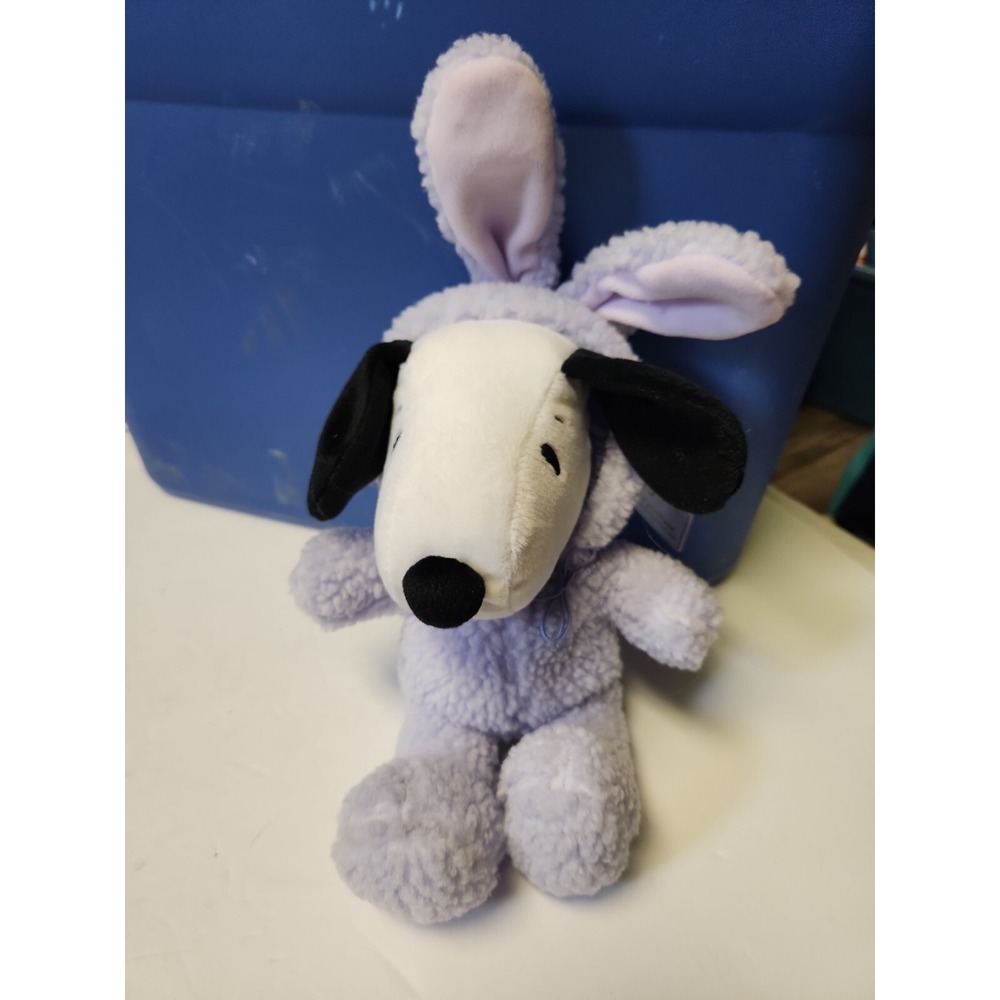 HALLMARK PLUSH PEANUTS EASTER SNOOPY 11" Purple Bunny‎ Suit with tags